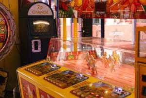 Classic seaside arcade game in Skegness, one of the many indoor activities available on a rainy day