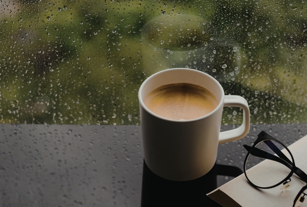 Warming up with a hot drink in a cosy cafe on a rainy day in Skegness