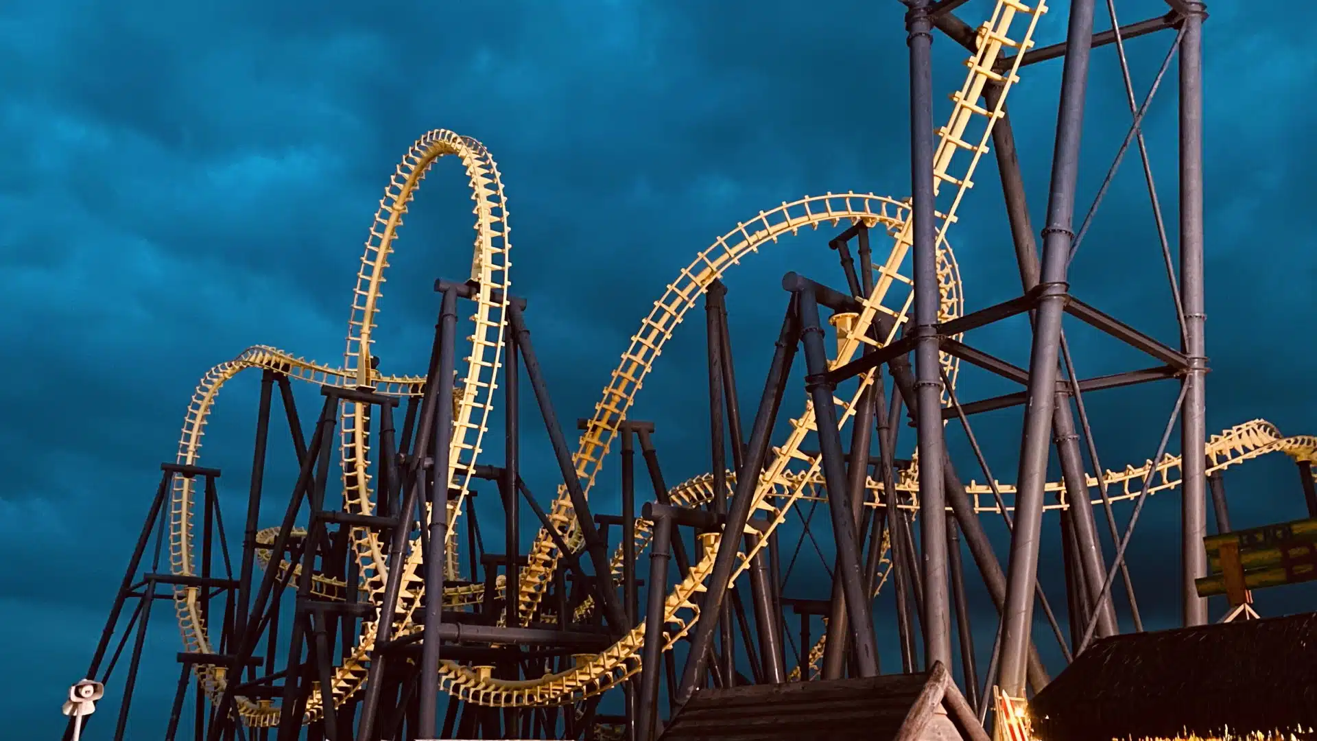 The Odyssey in the dark at Fantasy Island, the main Skegness theme park in Ingoldmells