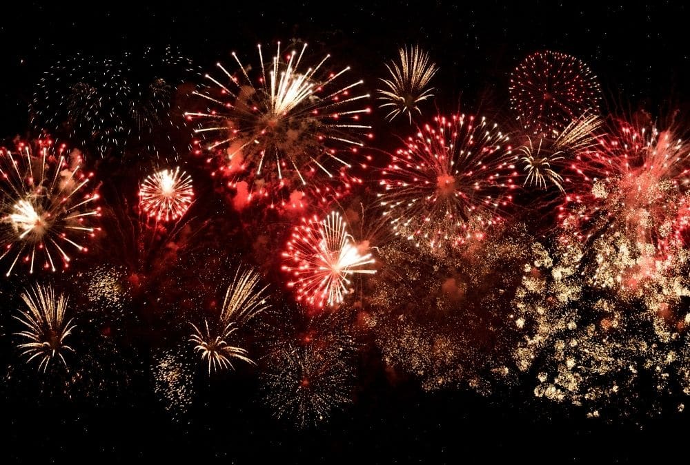 Fireworks display at Fantasy Island Skegness theme park