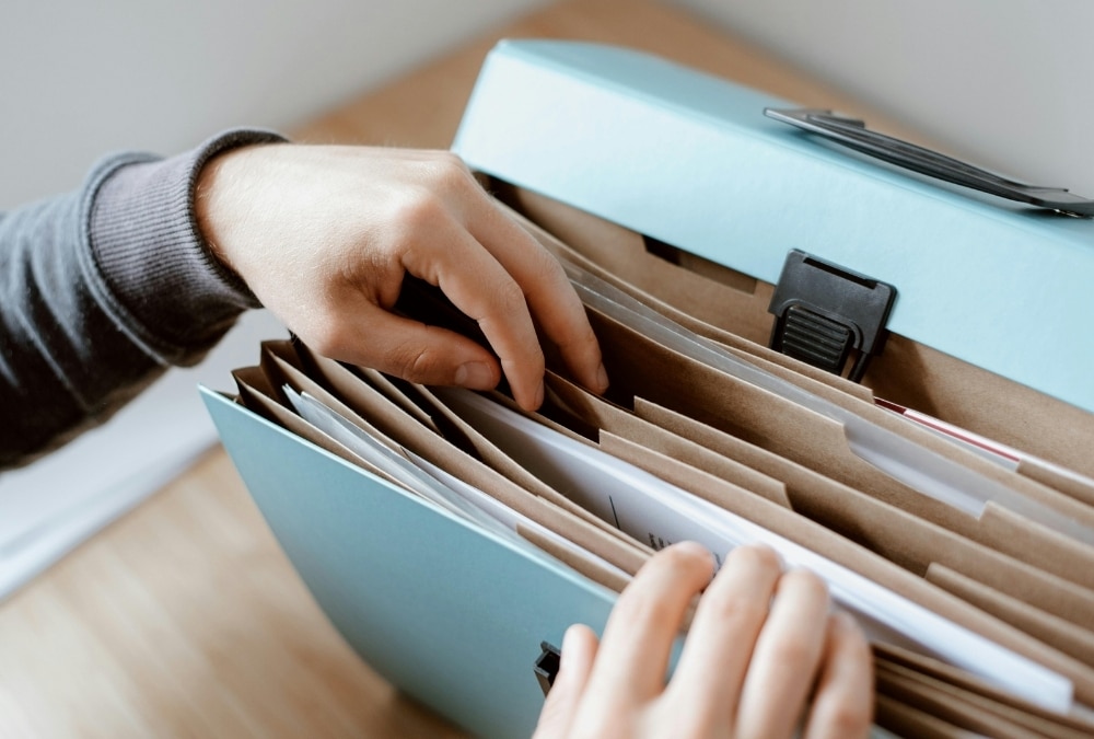 Organised maintenance records and inspection documents for a static caravan owner.