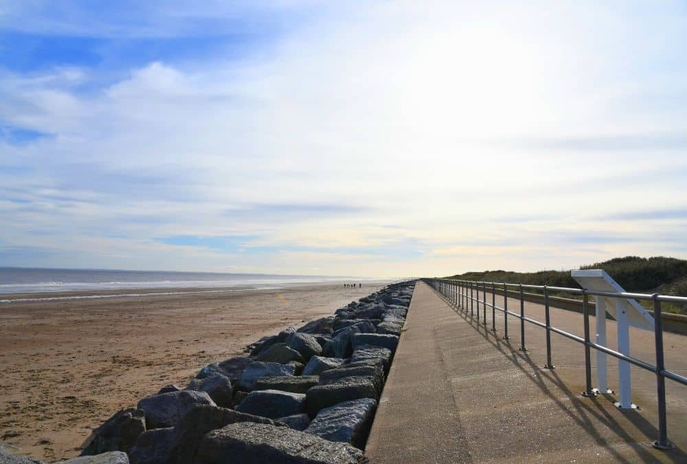 Skegness seafront and beach walkway near Natureland Seal Sanctuary Skegness