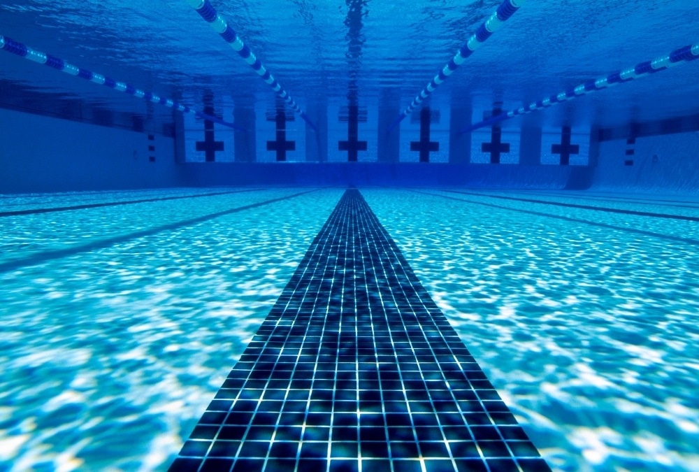 Underwater view of swimming lanes at Skegness Pool & Fitness Suite